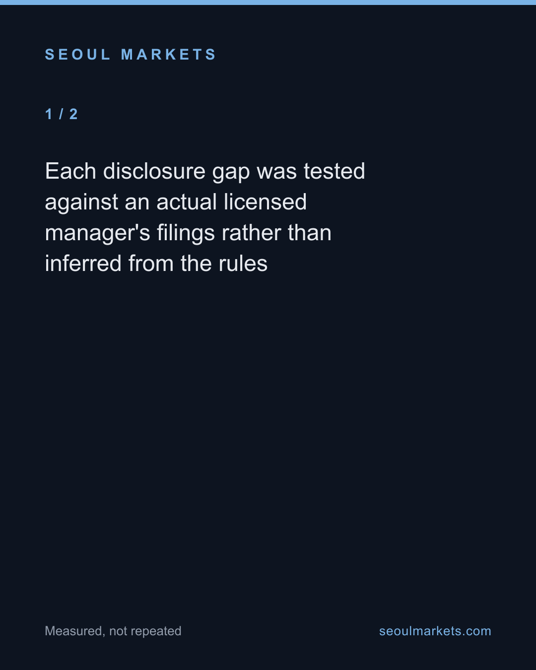 Who watches Korea's private fund managers? Less of the market than you would think — card 2 of 4